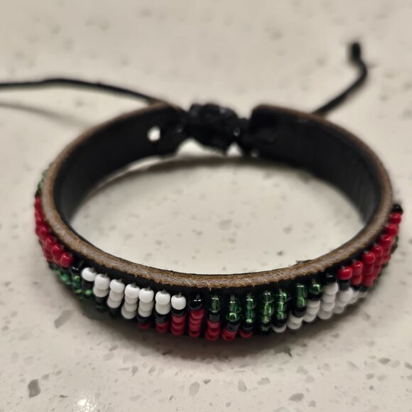 Leather Kenyan Bracelet - Picture 1 of 10